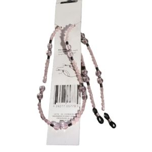 Pale pink beaded eyeglass cord new